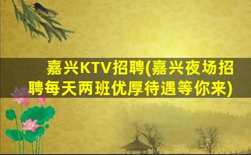 嘉兴KTV招聘(嘉兴夜场招聘每天两班优厚待遇等你来)